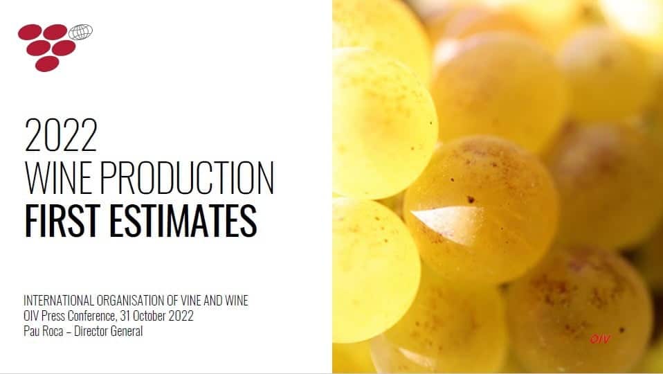 OIV - primele cifre productie vin 2022
