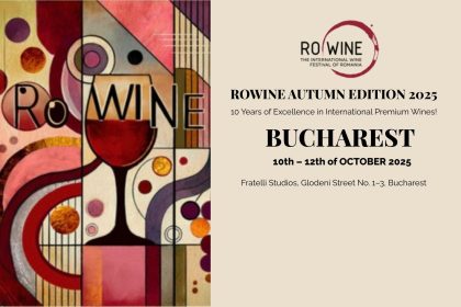 Afiș oficial RO-Wine Autumn Edition 2025 – Festival internațional de vinuri premium la București, 10-12 octombrie, Fratelli Studios
